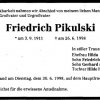 Pikulski Friedrich 1911-1998 Todesanzeige